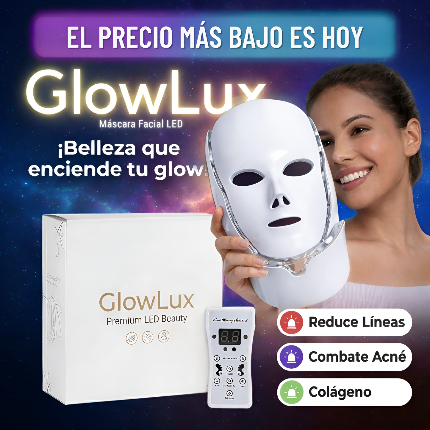 GlowLux® Máscara Facial LED💎